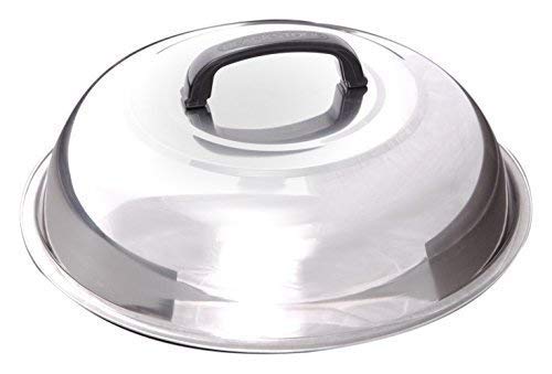 ACLUXS Signature Griddle Accessories - 12 Inch Round Basting Cover - Stainless Steel - Cheese Melting Dome and Steaming Cover - Best for Use in Flat Top Griddle Grill Cooking Indoor or Outdoor