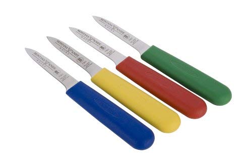 Montana Knife 4-Piece Paring Knife Set with Colored Poly Handles