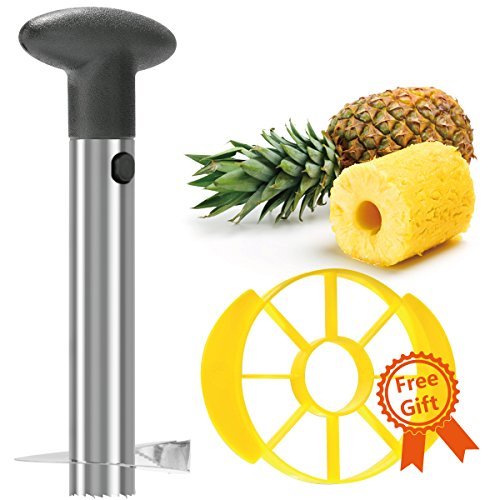 KUDES Professional Stainless Steel Pineapple Peeler and Slicer, Upgraded Version Kitchen Cutter Tool, Fruit Pineapple Corer