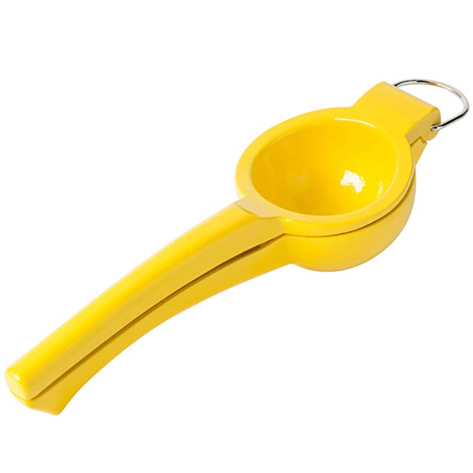 Prime Products Manual Lemon Squeezer | Citrus Press | Lime Juicer | Sturdy Die Cast Aluminum Premium Quality Anti Corrosive (Yellow)