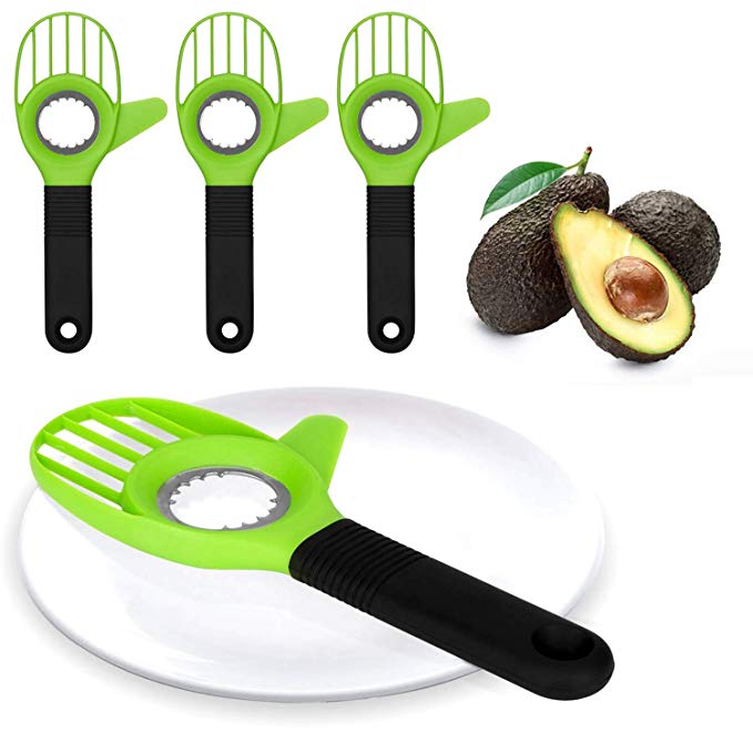 4 PCS Avocado Slicer Avocado Saver 3 In 1 Tool For Avocado Peeler Perfect Avocado Slicer, Avocado Hugger Best Kitchen Gadgets For Avocado Saver Masher Keeper Ues