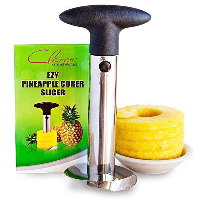 Clever Kitchenware Ezy Pineapple Corer Slicer Cutter with Stainless Steel Cutting Blade