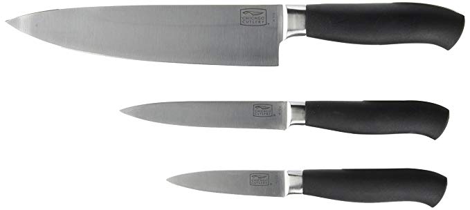 Chicago Cutlery Kinzie 3-Piece Chef/Utility/Parer Knife with Sheath Protector