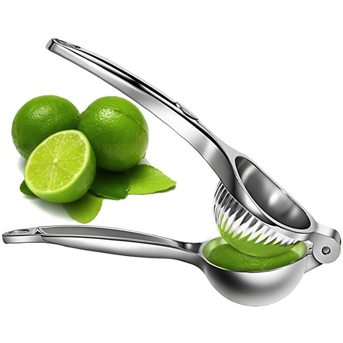 VITAUS Lime Press – Lemon Squeezer – Citrus Juicer, Premium Quality High, Stainless Steel, Convenient Hand Juicer, Silver Colour (2.4 x 1.8 x 8.4 inch) - Black Friday Discount