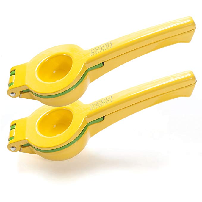 Lemon Lime Orange Squeezer Set of 2 Fresh Citrus Juicer Press (2, Lemon) by KAIBR