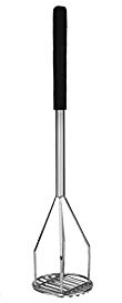 Excellante Round Chrome Plated Potato Mashers with Soft Handle, 18