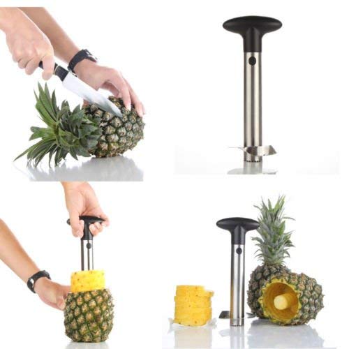 1 X Stainless Steel Fruit Pineapple Peel Peeler Corer Slicer Cutter Kitchen Tool