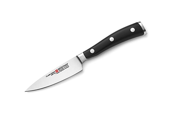 Wusthof 4089-7/10 Classic IKON Wide Paring Knife, One Size, Black, Stainless