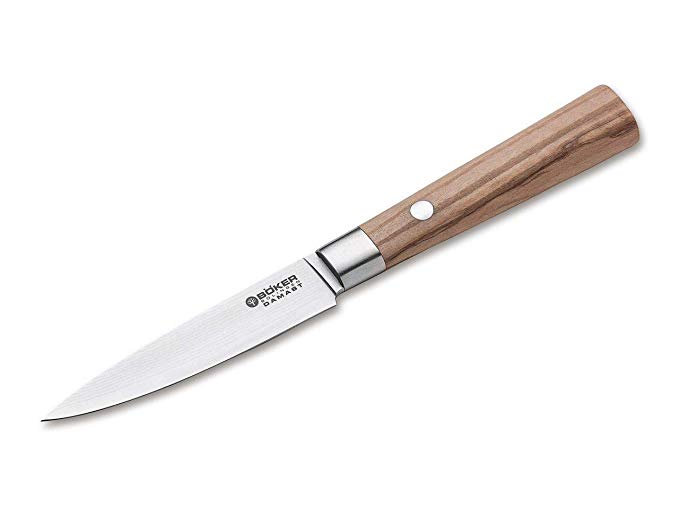 Boker Damascus Olive Wood Paring Knife