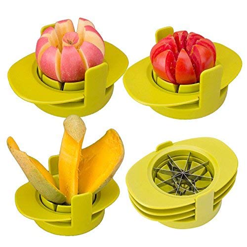 Apple Corers Cutter Slicer Stainless Steel Apple Fruit Cutter Tomato Mango Slicer Multifunction Kitchen Gadget Dishwasher Safe.