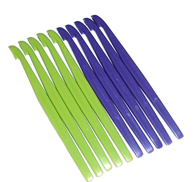 Tupperware Citrus Peelers Set of 10 Purple and Green