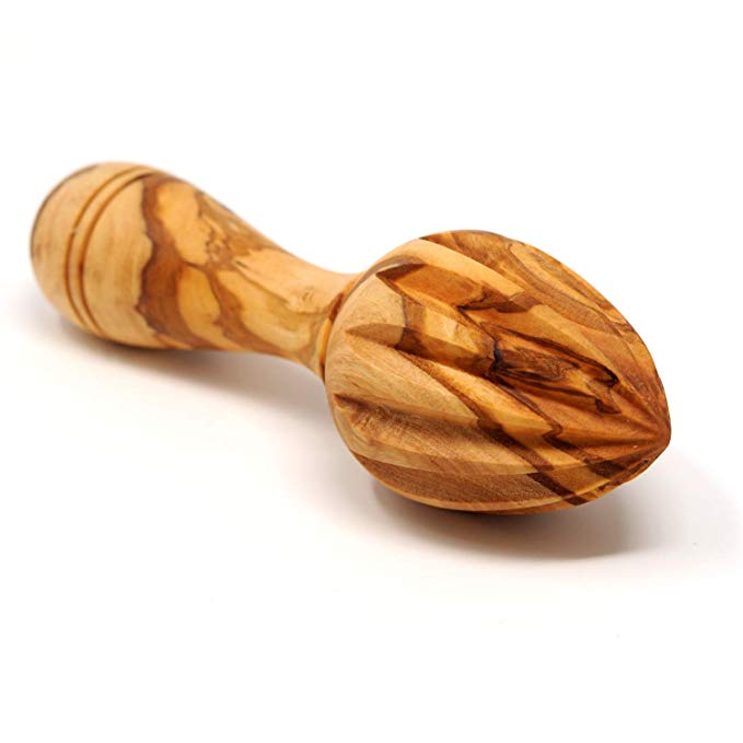 BeldiNest Citrus Juicer Olive Wood Run Lemon Reamer, Handmade Wooden Lime Squizer