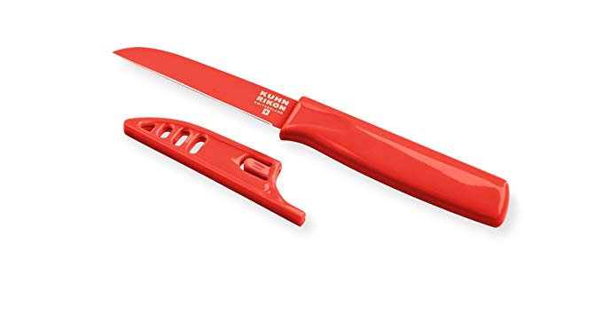 Kuhn Rikon Colori Sheep's Foot Paring Knife, 3-Inch, Red