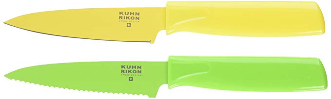 Kuhn Rikon 4-Inch Nonstick Colori Paring Knife, Set of 2