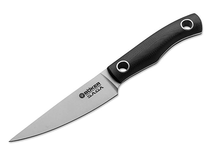 BOKER 131264 Satin Saga Paring Knife, Black