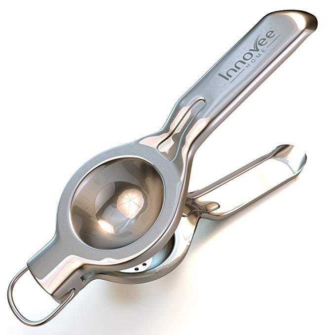 Innovee Lemon Squeezer - Quality 18/10 Stainless Steel Manual Citrus Press With Lemon Recipes Ebook