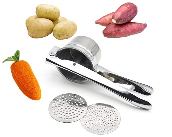 Potato Ricer Masher Fruit Press Vegetable Triturator Grips Stainless Steel