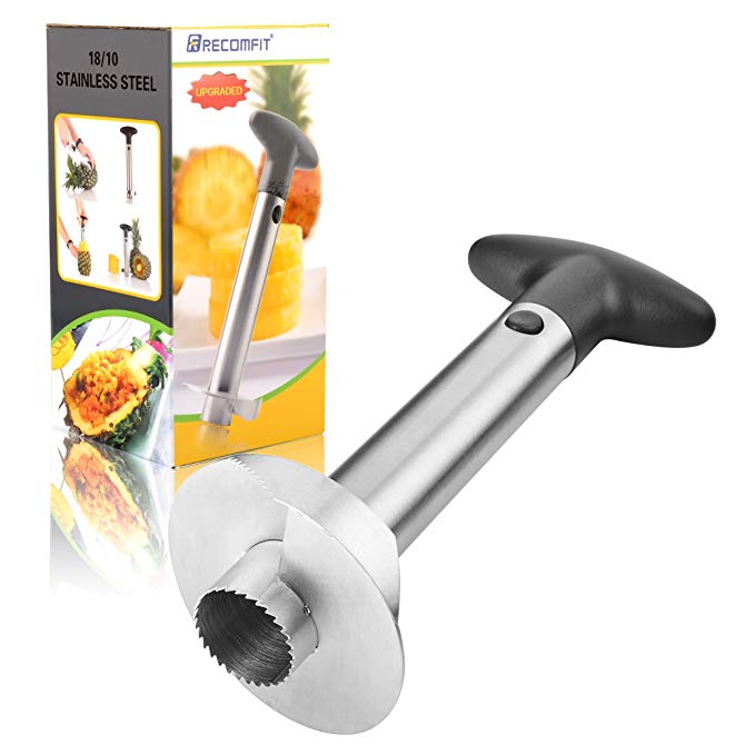 Recomfit® Upgrated Premium 18/10 Stainless Steel Pineapple Peeler Easy Slicer and Corer