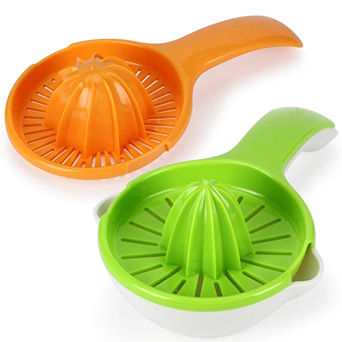 Urban Trend Tango Citrus Juicer - Two Interchangeable Juicing Heads Optimally Designed to Squeeze Oranges, Grapefruits, Lemons and Limes - Ergonomic Handle and a Non-Slip Base for Increased Leverage