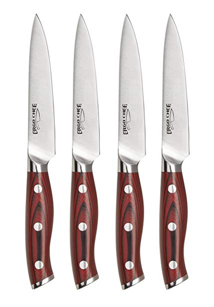 Ergo Chef ER75 Crimson Series Steak Knife (Set of 4), Red