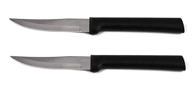 Rada Cutlery Heavy Duty Paring Knife, W203/2, Black Handle, Pack of 2