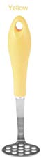 mini stainless potato masher yellow color