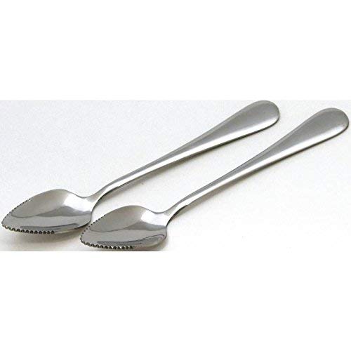 Grapefruit and Dessert Spoon, Stainless Steel with Serrated Edge, 7-inch, Set of 8