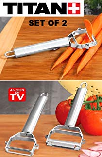 Titan Peeler , Julienne Cutter+ Slicing Board (2 Set Total 6pcs)