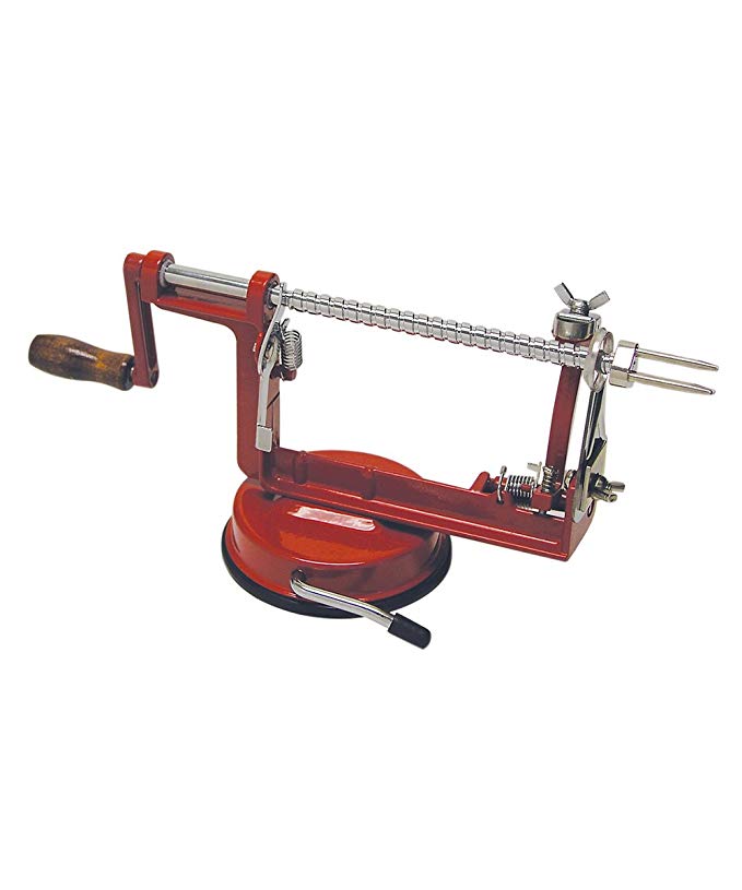 R&M International 5920 Apple Peeler Machine with Suction Mount, Peels, Cores and Slices