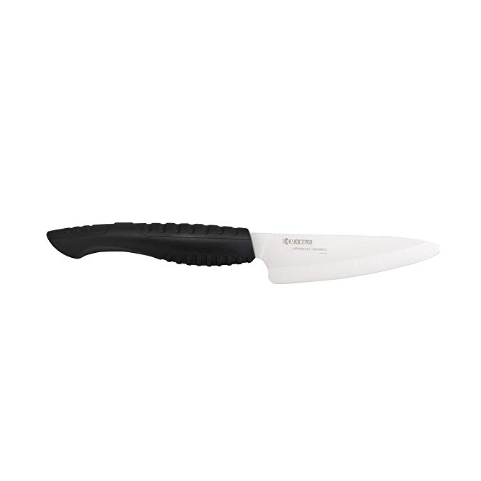 Kyocera CKT-105WH-BK Outdoor Ceramic Camp Kitchen Knife and Sheath Set, 4