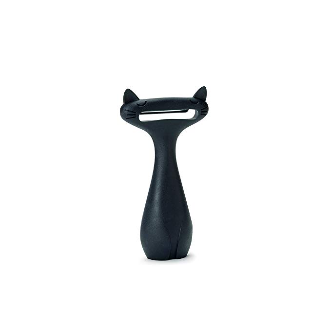 PELEG DESIGN Cute Vegetable Peeler – Cat Peeler Kitchen Gadget Black