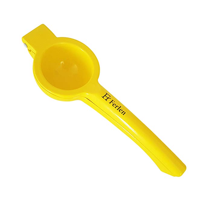 Lemon Squeezer STOCK LIQUIDATION Best Manual Press Citrus Juicer - Heavy Duty Food Safe Enameled Aluminum