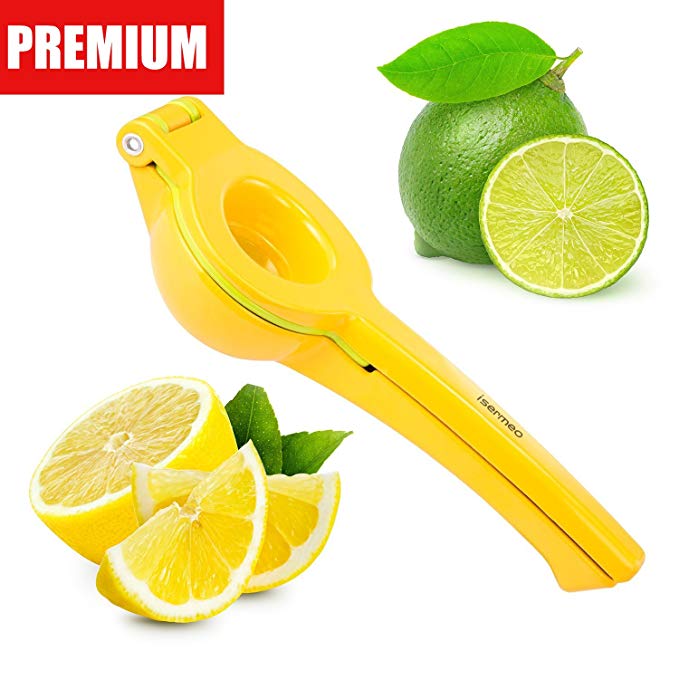 Isermeo Premium Lemon Squeezer, Manual Citrus Press & Lime Juicer - Heavy Duty & Dishwasher Safe