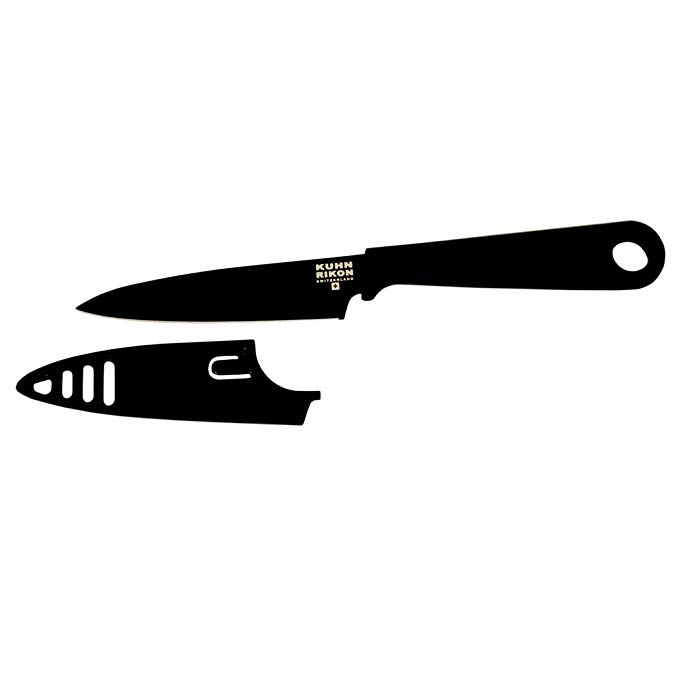 Kuhn Rikon Colori Comfort Paring Knife, 4-Inch, Black