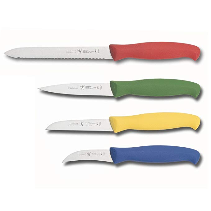 J.A. Henckels 10699-001 International Accessories Paring Knife Set, 4-Piece, Multi-Colored