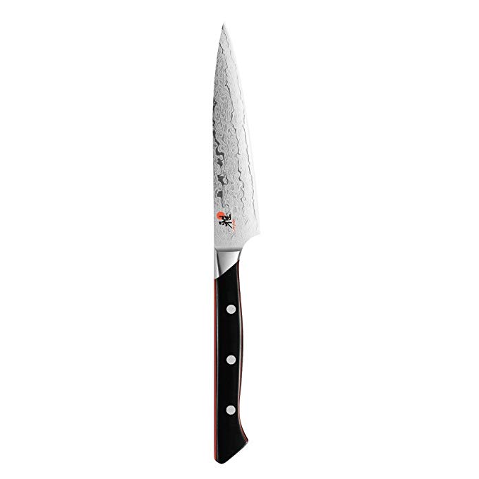 Miyabi 34312-123 Fusion Morimoto Edition Paring/Utility Knife, 4.5-inch, Black w/Red Accent/Stainless Steel