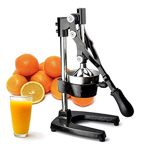 TrueCraftware Commercial Citrus Juicer Hand Press - Manual Juicer Extractor - Fruit Juice Press - Heavy Duty Cast Iron Citrus & Orange Juicer - Citrus Squeezer for Lemons, Limes and Oranges etc