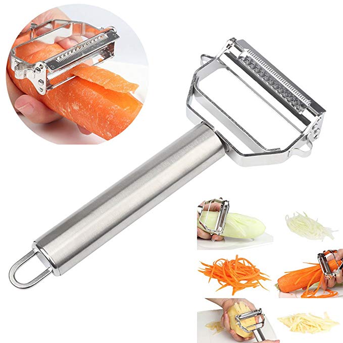 Foreasy Julienne Peeler Vegetable Peeler Potato Peeler Ultra Sharp Stainless Steel Solid Construction