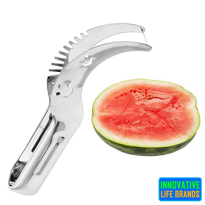 Watermelon Slicer Corer Server Stainless Steel Dishwasher Safe Kid Friendly by Innovative Life Brands