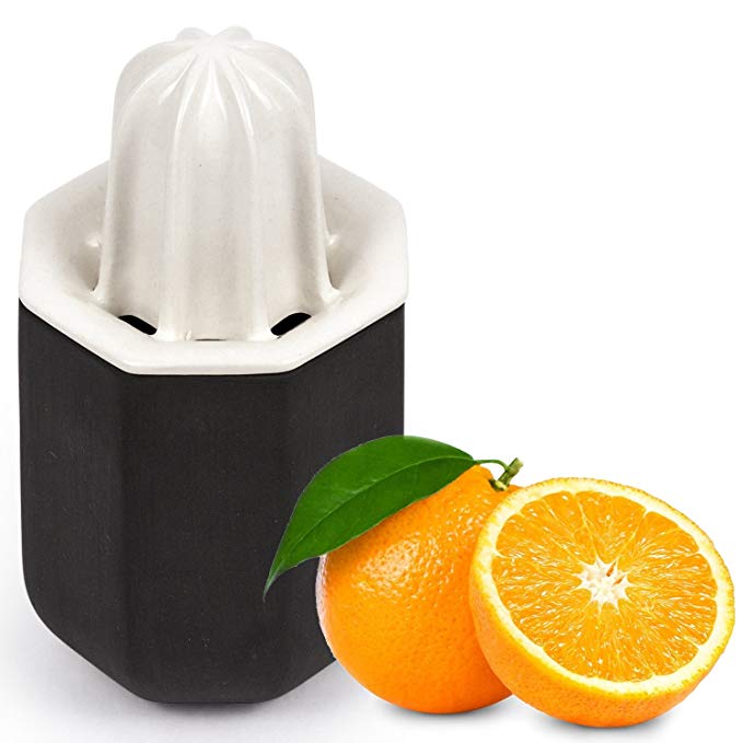 Premium Ceramic Handcrafted Lemon Lime Orange Squeezer - Manual Citrus Press Juicer - CACTUS by UBIKUBI